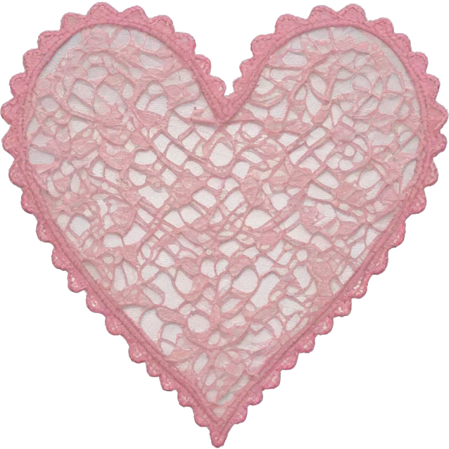 pink lace heart emoji