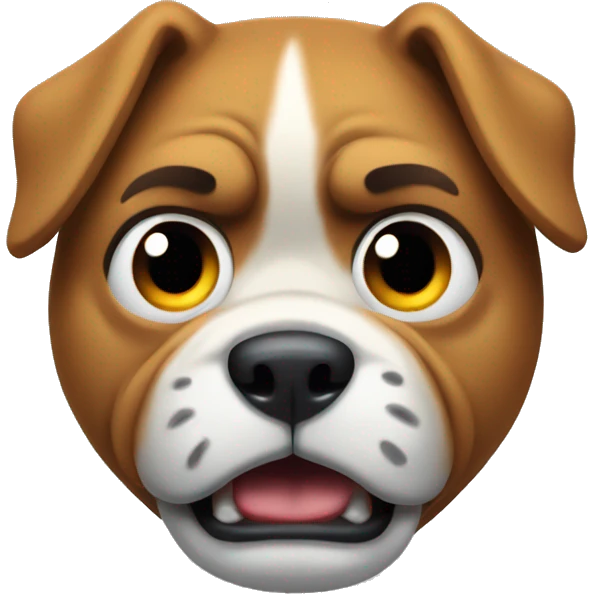 angry mean dog emoji