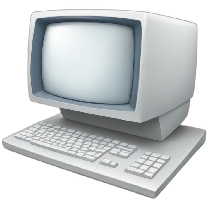 white computer emoji