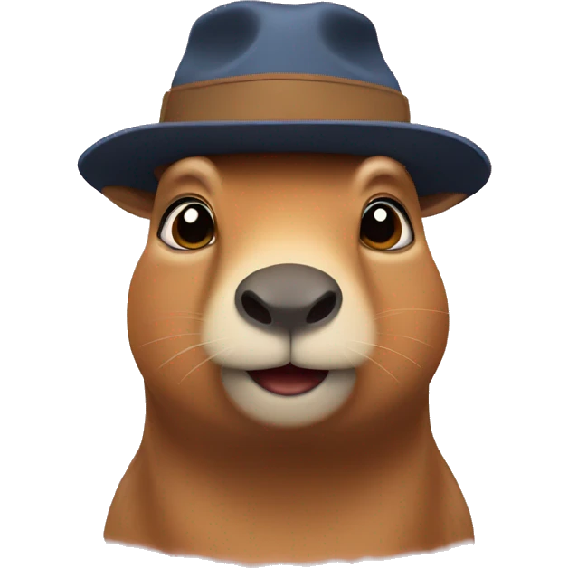 Kapybara with hat  emoji