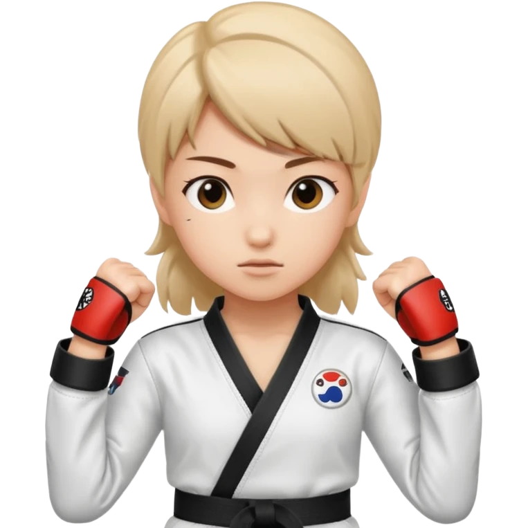 ITF taekwondo girl emoji