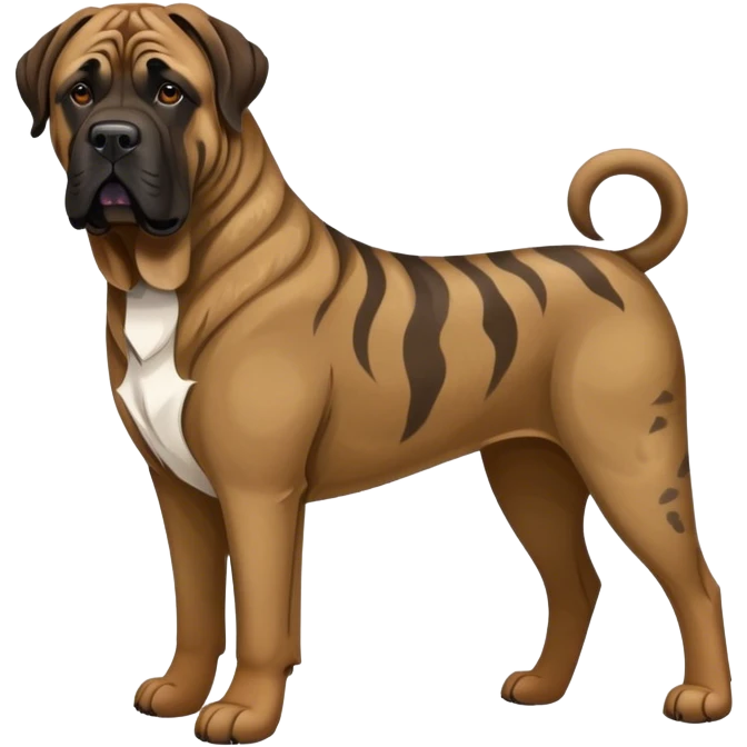 brindle coat english mastiff emoji