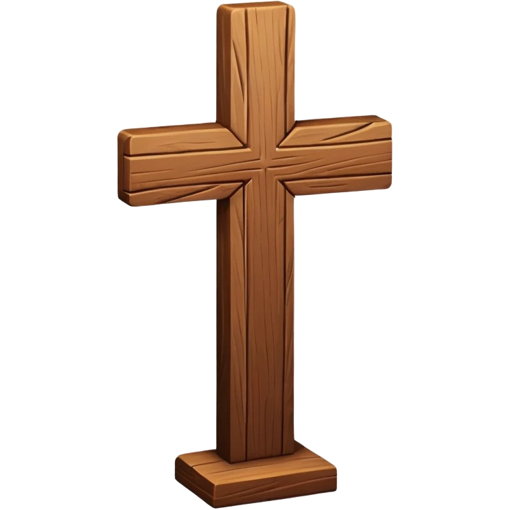 wooden christian cross emoji
