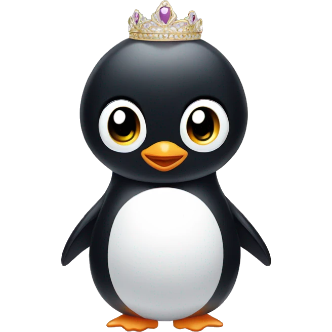 Penguin princess emoji