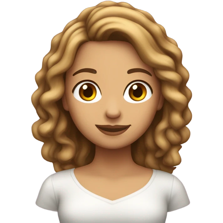 Chica blanca con cabello castaño y rubio  emoji