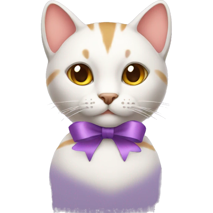 Cat with ribbon on head  emoji