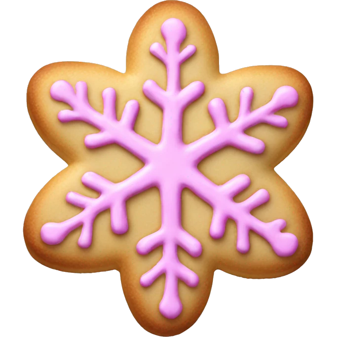 pink snowflake cookie  emoji