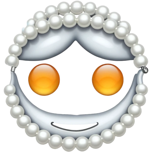 Haarklammer mit Perlen weiß emoji