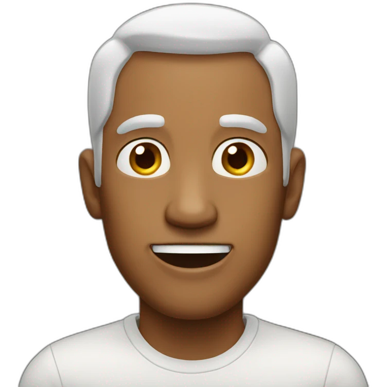 Man with no teeth emoji