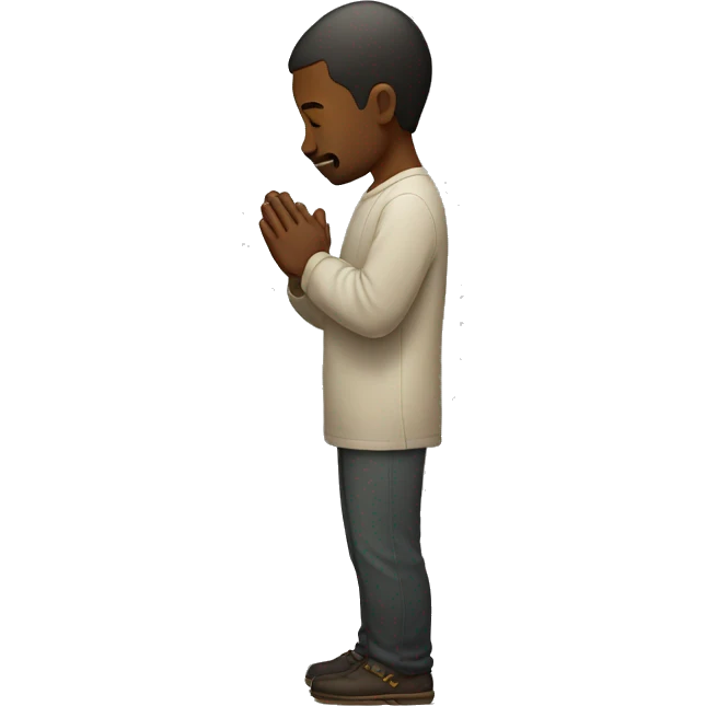 man praying, show full body emoji
