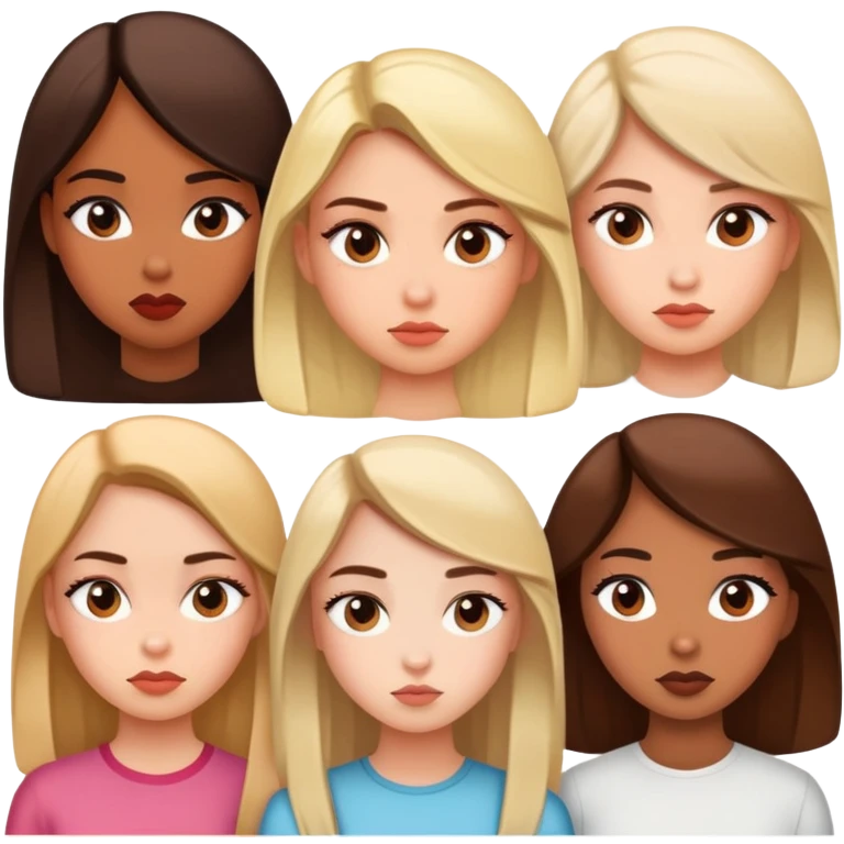 girls doing side eye emoji