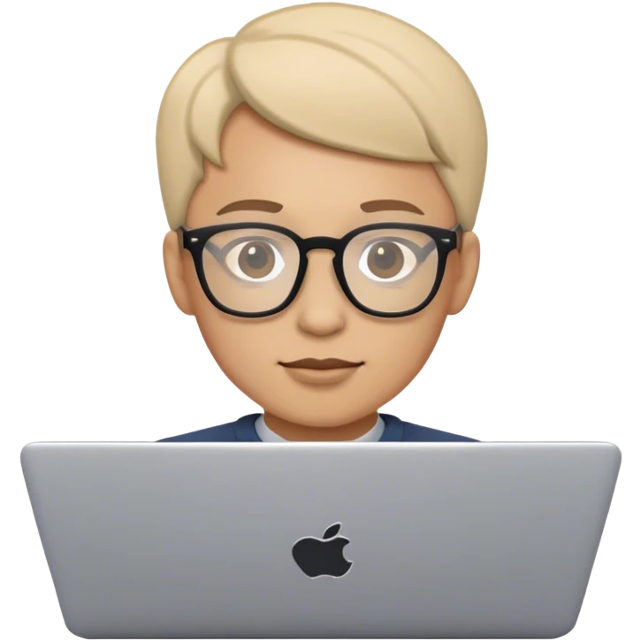 An emoji of a person with a laptop wearing glasses emoji