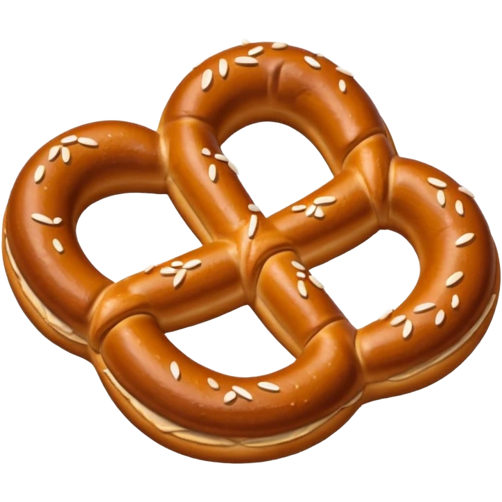 pretzel isometric emoji