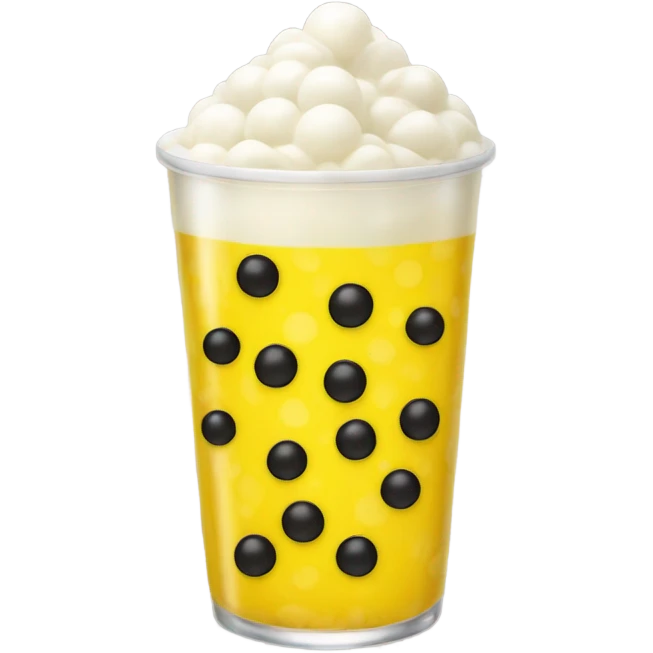 Yellow drink with tapioca balls emoji