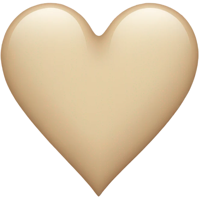 Beige heart  emoji