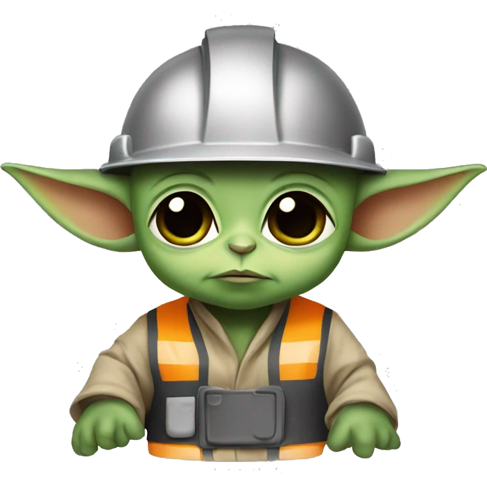 baby yoda foreman In a construction helmet emoji