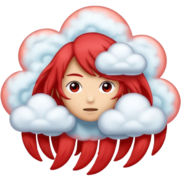 Красное Облоко просто облоко как в аниме emoji