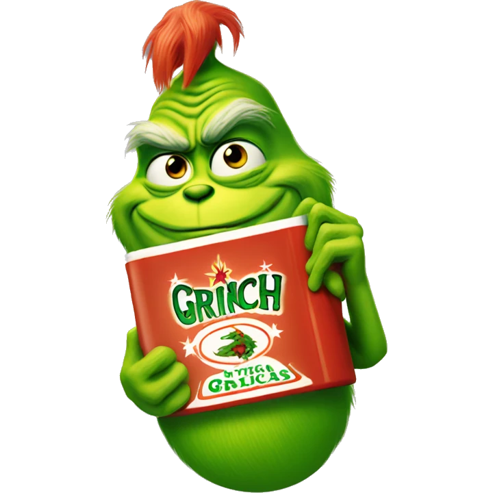 The grinch with a tabasco bottle  emoji
