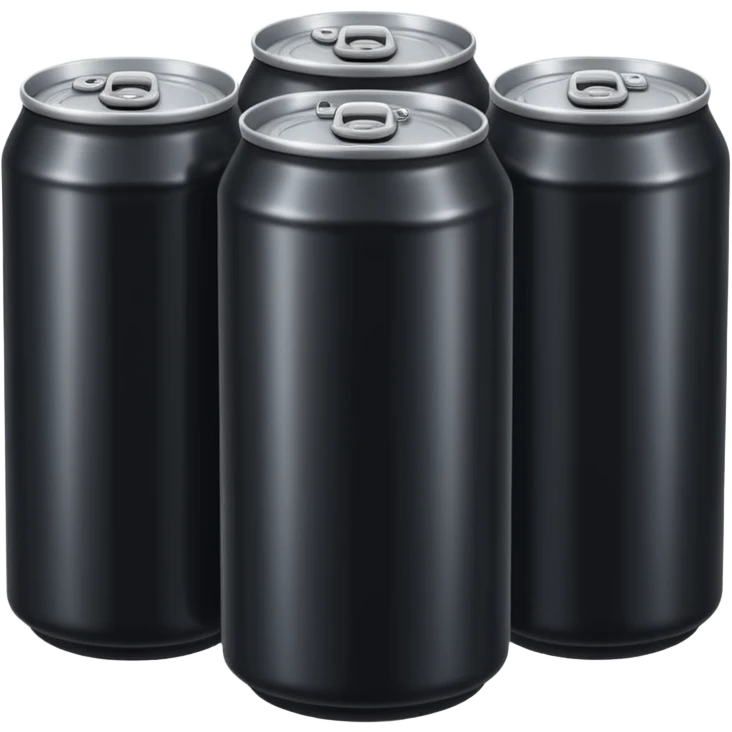 Black drink cans without lips emoji