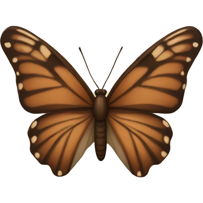 a brown butterfly emoji