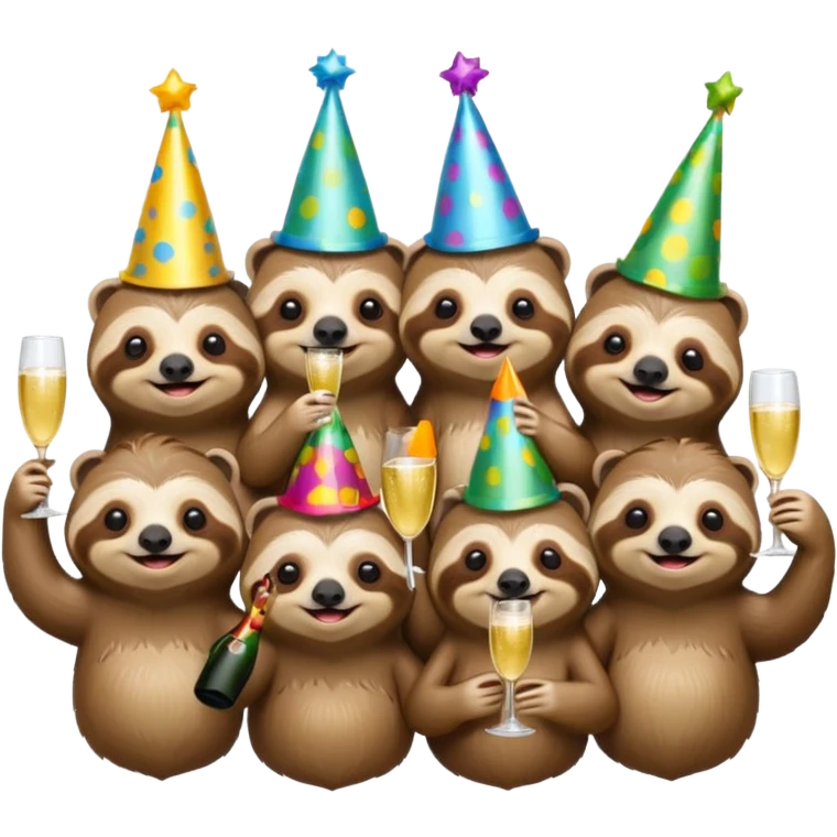 sloths celebrating  emoji