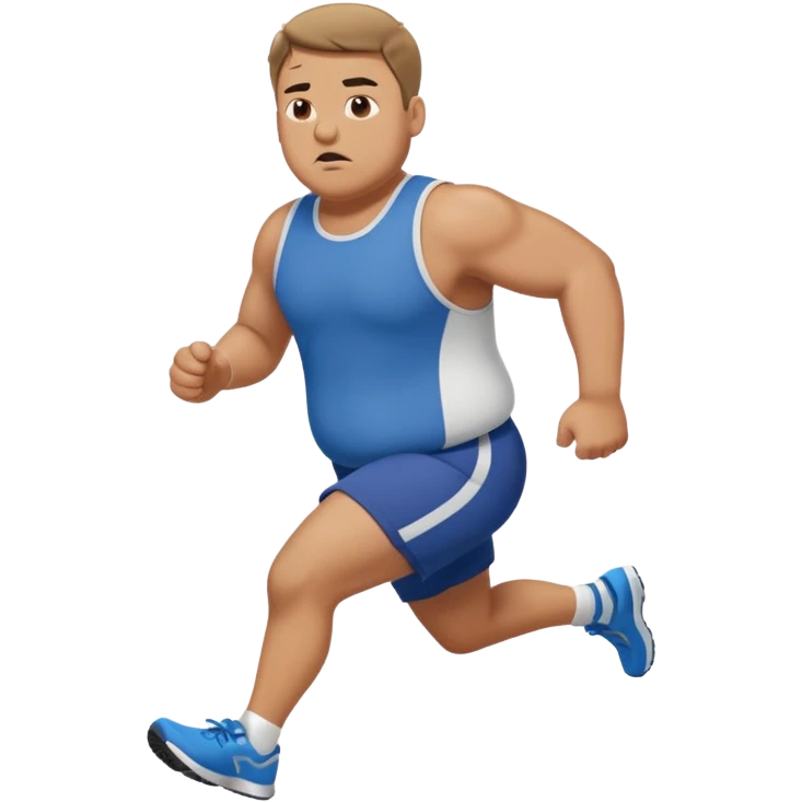 create a stocky man running towards me emoji