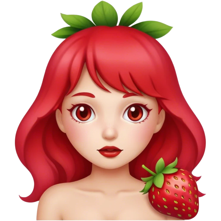 Strawberry girl emoji