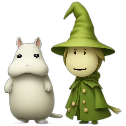 moomintroll and  snufkin emoji