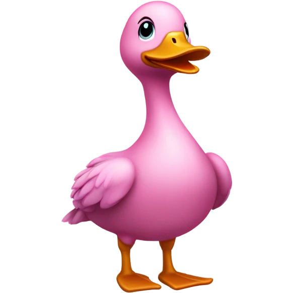 A duck that is pink emoji