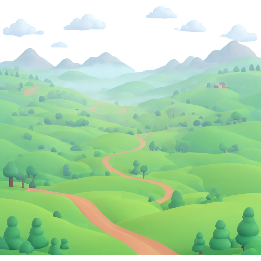 A foggy landscape with a tree emoji