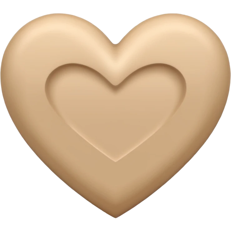 beige heart emoji