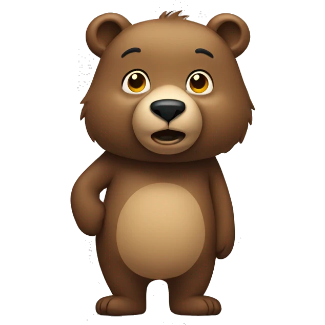 Bear standing emoji