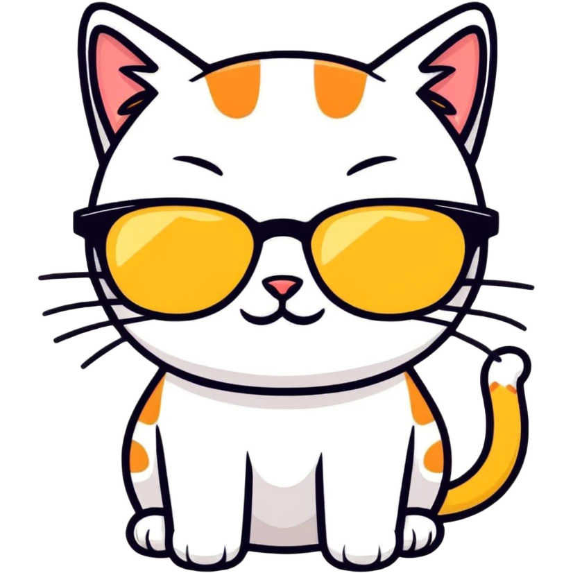 Cat with sunglasses emoji