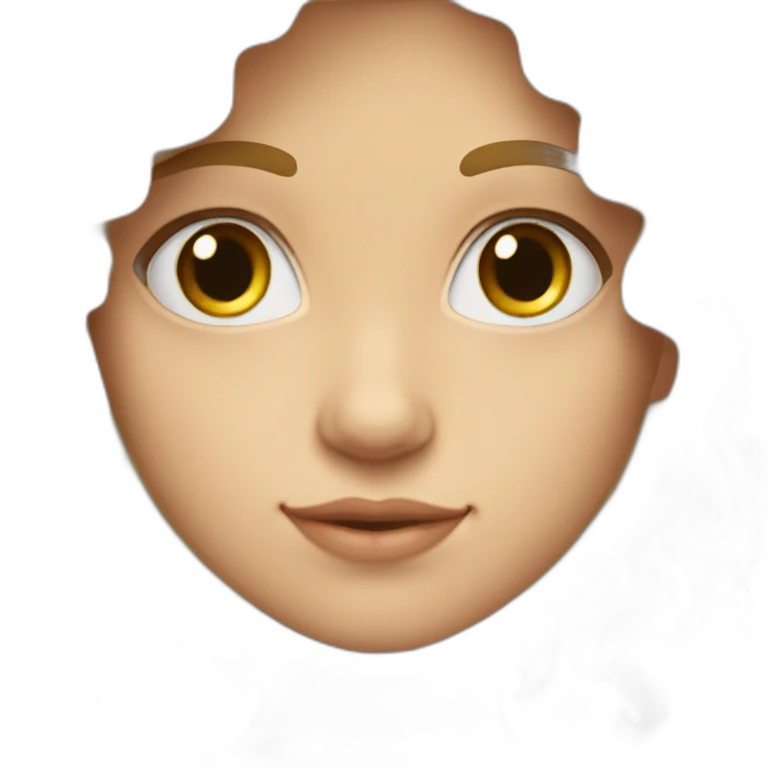 Joven rubia pelo rizado ojos claros y blanca emoji