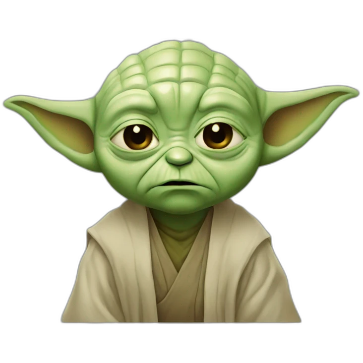 Master Yoda crying like a baby emoji