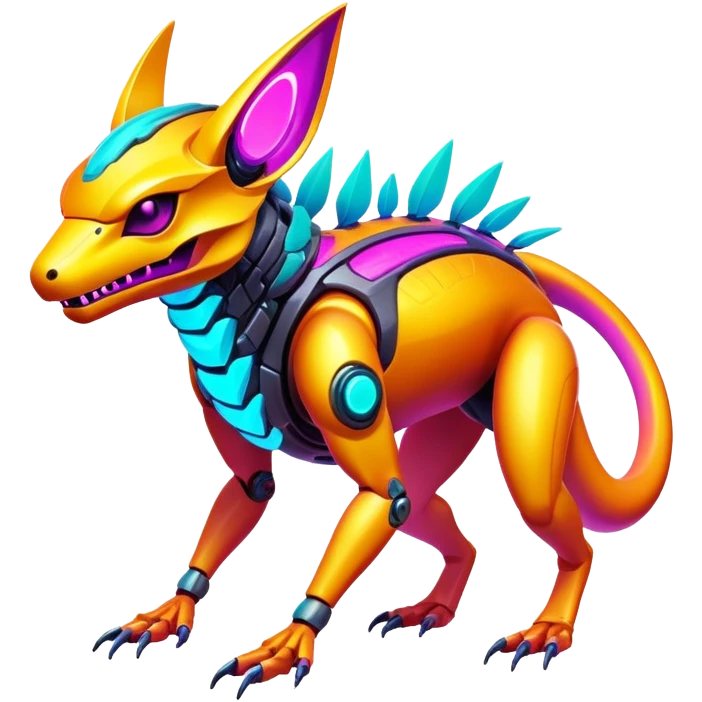  exotic tropical cyber-Protogen-Fakémon-Vernid-creature emoji