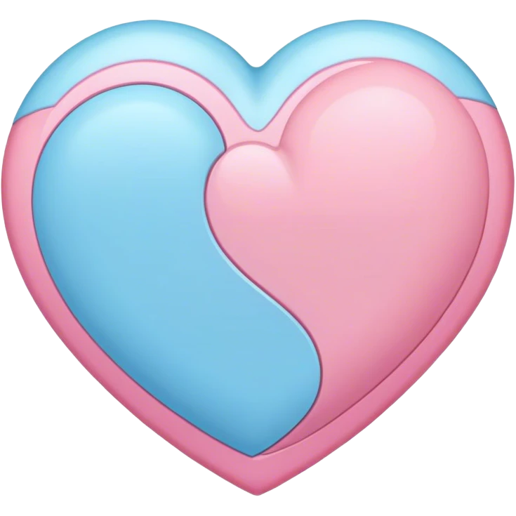 Pink and light blue heart emoji