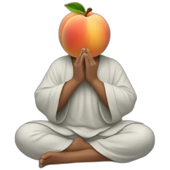 praying peach emoji