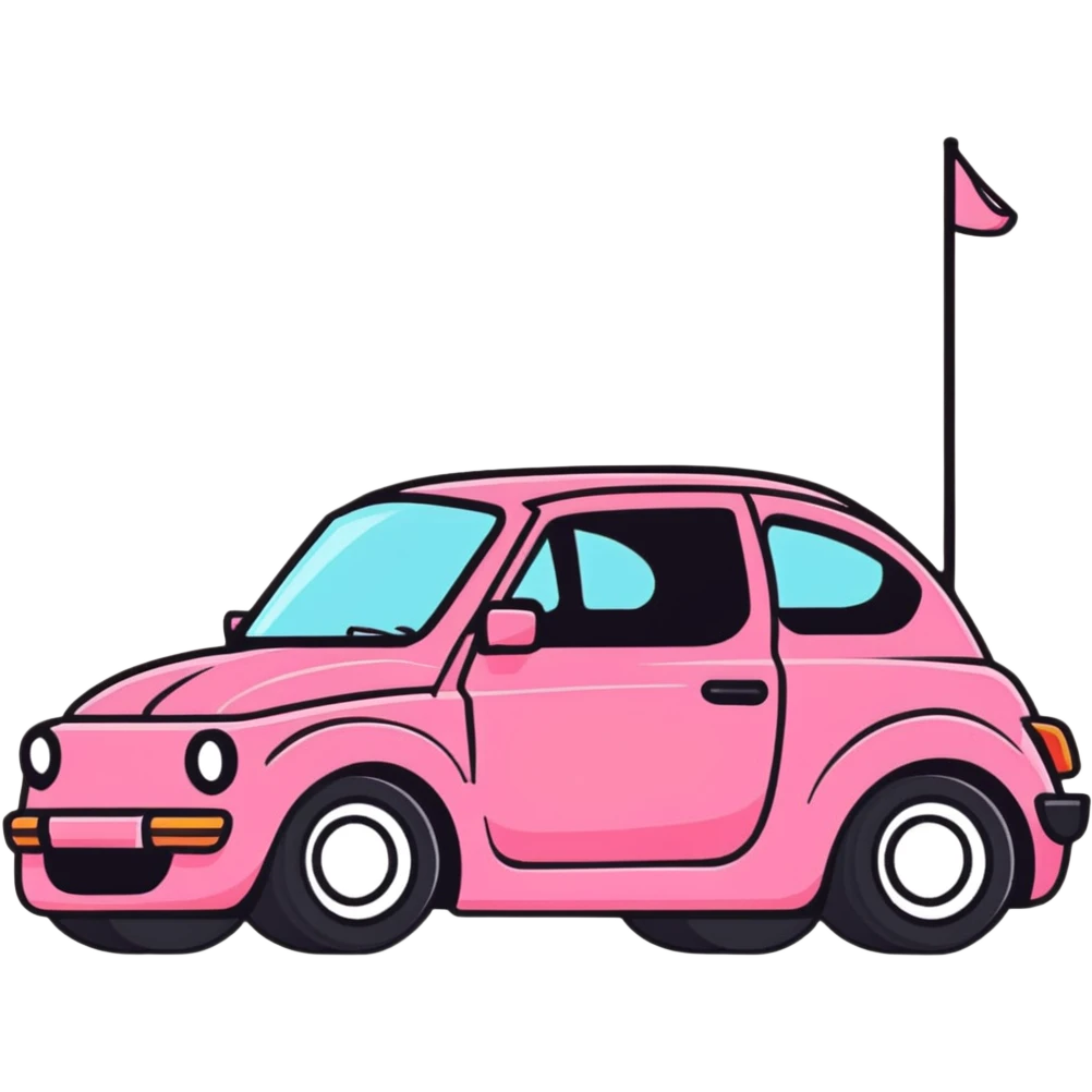 pink gothic car emoji