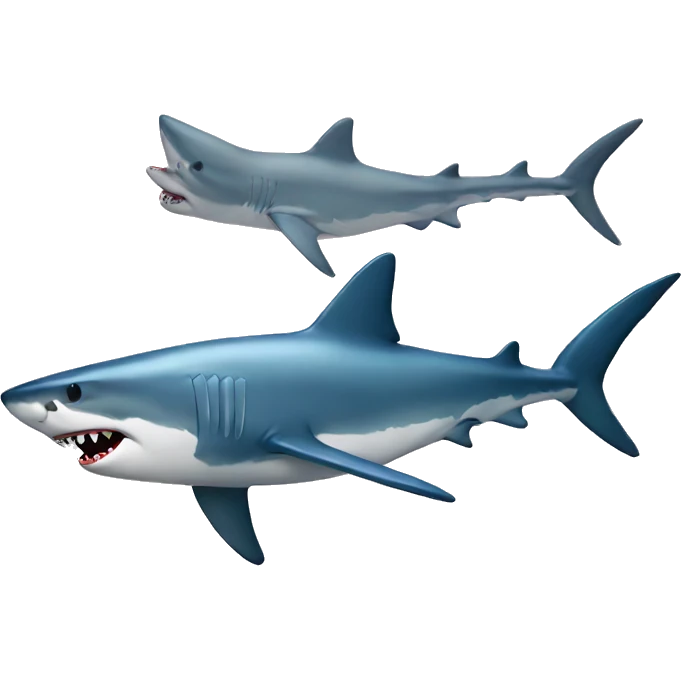 Shark with kiss prints  emoji