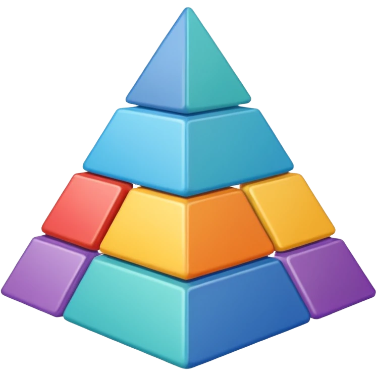 2-d triangle with boxes inside like a bureaucratic system emoji