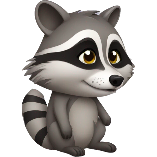 Crying raccoon emoji