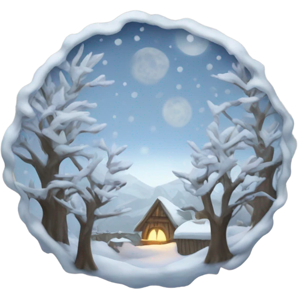 Winter solstice greeting emoji