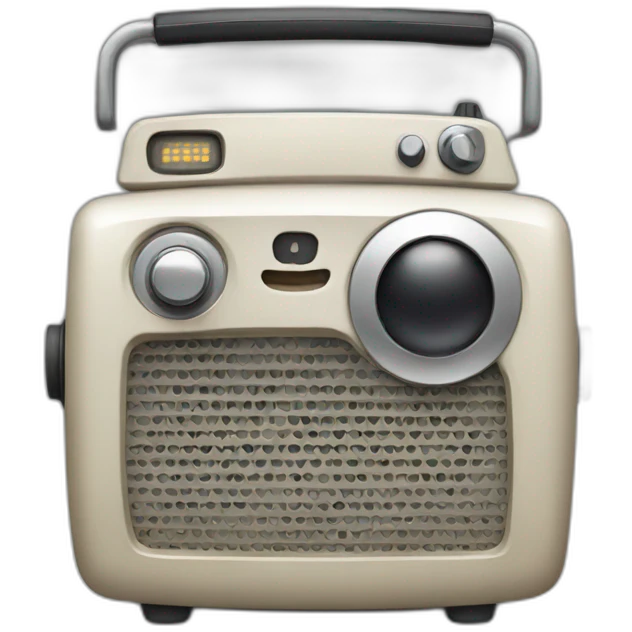 Radio-happy emoji