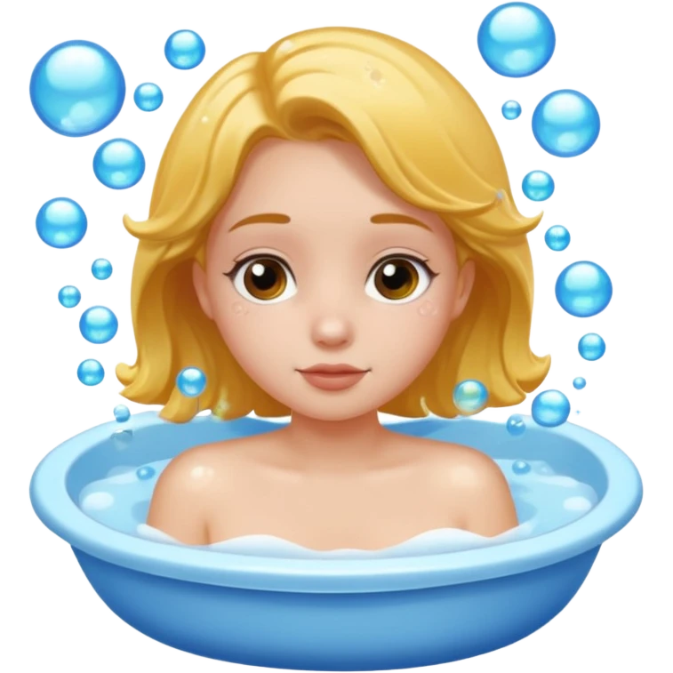 Menina tomando banho  emoji