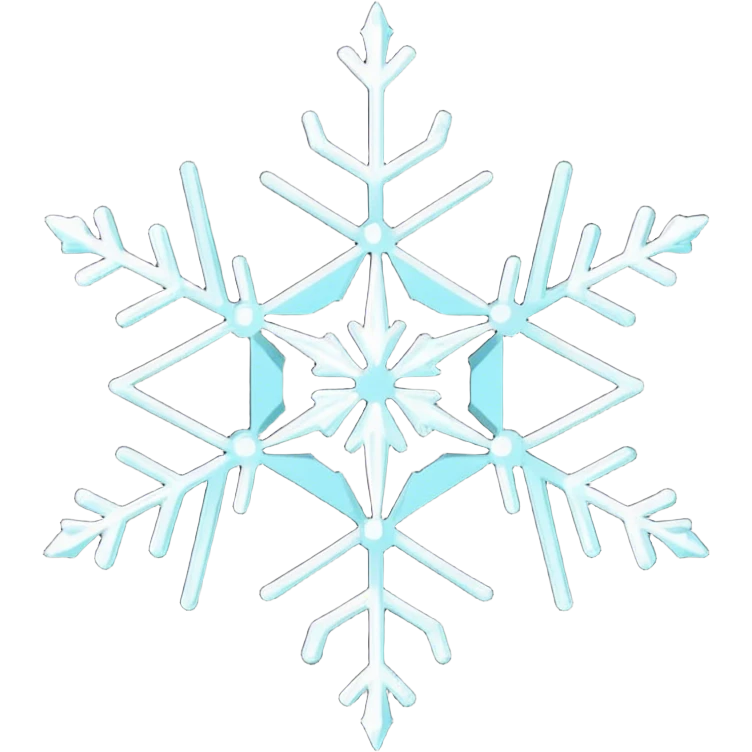 White snowflake emoji