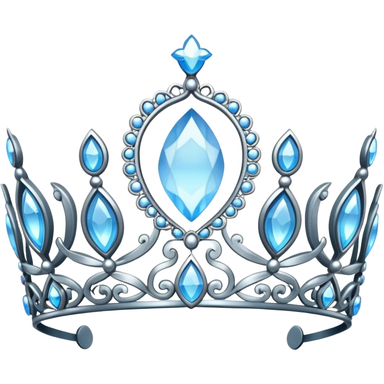 Light blue tiara emoji