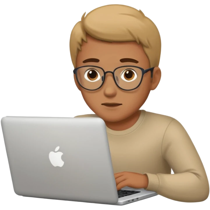 man work to laptop emoji