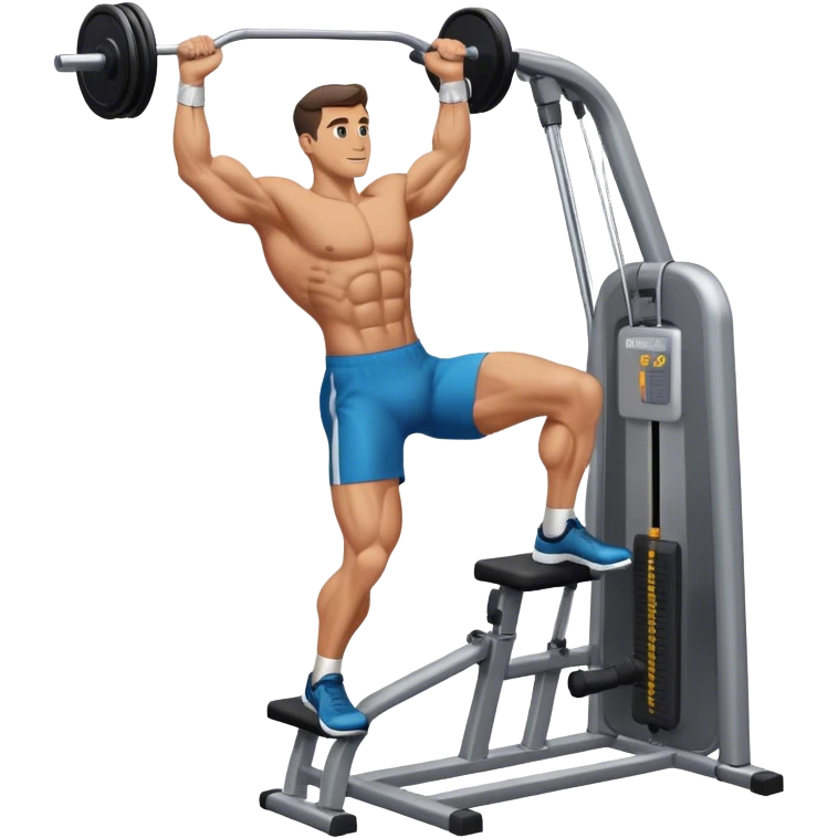 male leg-side-raise-cable-machine exercise emoji