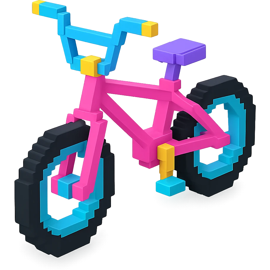 розовый велосипед BMX, no background emoji